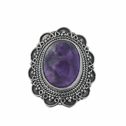 Anillo Suvani Piedra Natural Amatista