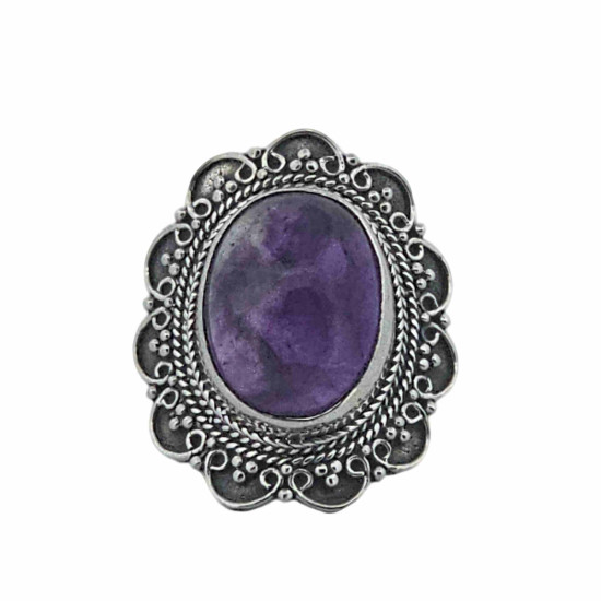 Anillo Suvani Piedra Natural Amatista