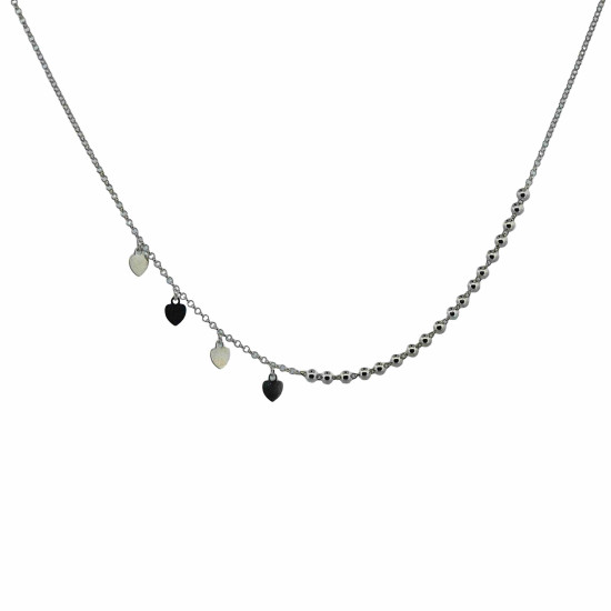 Collar Pelotitas y Corazones